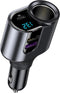 LIHAN Cigarette Lighter USB C Charger, Car Socket Plug Adapter,12V/24V Outlet Splitter with 3 USB Ports, LED Voltage, Compatible for iPhone 15/15 ...