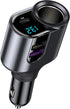 LIHAN Cigarette Lighter USB C Charger, Car Socket Plug Adapter,12V/24V Outlet Splitter with 3 USB Ports, LED Voltage, Compatible for iPhone 15/15 ...
