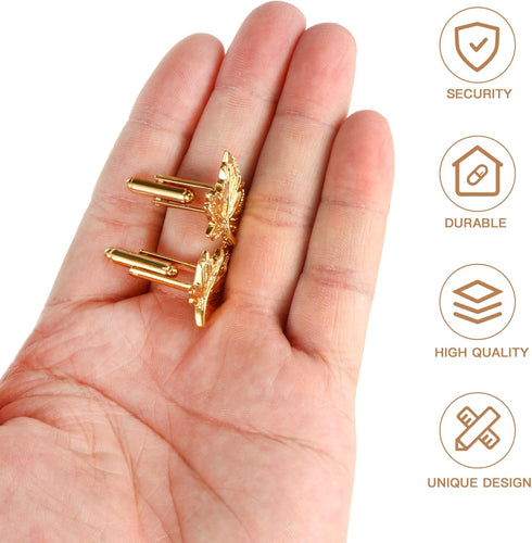 Amosfun 1 Pair of Maple Leaf Cufflinks for The Maple City Handsome Cufflinks for Men Metal Cufflinks for Wedding Bussiness Anniversary Birthday Go...