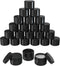 Houseables Black Cosmetic Jars, Small Containers with Lids, Plastic, 2 Fl Oz, 160 ML, 24 Pack, TSA Approved Container for Lotion, Salve, Body Butt...