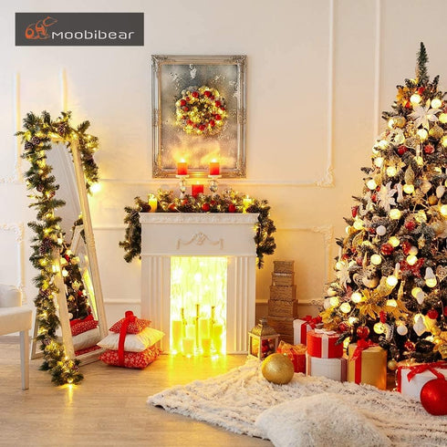 Moobibear LED Decorative Fairy String Lights 66ft 200 LEDs Dimmable Outdoor/Indoor Starry String Lights, Warm White Copper Lights with Remote Cont...