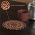 VHC Brands Classic Country Primitive Tabletop & Kitchen Jute Red Trivet, Burgundy Natural Tan 8"...