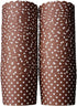 50-Pack Paper Baking Cups, Greaseproof Disposable Cupcake Muffin Liners (Large, Chocolate Brown Polka Dots)...