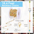 ANCIRS 16.4 Feet/5 Meters Paperclip Chain for DIY Jewelry Making with 70pcs Gold Jump Rings & 20pcs Lobster Clasps, Rhinestone Cable Chain Link fo...