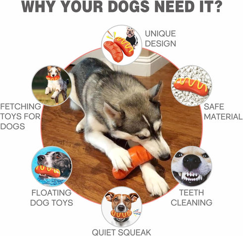 Dog Chew Toys for Aggressive-Chewers - Indestructible Dog Toy for Aggressive Chewer?Tough Chew Toys for Dogs ?Rubber?...