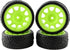 4PCS 12mm Hub Wheels Tires Set 1:10 1:12 1:16 Off Road RC Cars Rubber Tires Set for HSP 94122 94123 94103 3850 3851 FW06 RC Cars(Green)...