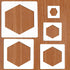 5pcs Reusable Painting Stencils,Plastic Art Craft Templates on Wood Wall Fabric Paper Home Décor DIY 4" to 12" (Hexagon)...