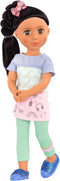 Glitter Girls – Soo Ji 14-inch Poseable Fashion Doll – Black Hair & Hazel Eyes —Hearts Outfit with Blue Glitter Shoes – Toys, Clothes, and Accesso...
