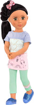 Glitter Girls – Soo Ji 14-inch Poseable Fashion Doll – Black Hair & Hazel Eyes —Hearts Outfit with Blue Glitter Shoes – Toys, Clothes, and Accesso...