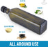 Zulay Kitchen Olive Oil Dispenser Bottle – 17oz Glass Oil Container with Spout, Funnel & Pourer – Dark Brown...