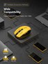 Bluetooth Wireless Mouse - (BT1/BT2+USB Receiver) Tri-Device Compatibility for PC, Laptop, Computer, MacBook, Tablet (Black and Yellow)...