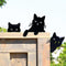 Peeping Cat Metal Garden Decor,Cute Cat Garden Decor,Cat Garden Statue,Black Cat Statue for Indoor and Outdoor,Cat Lover Gifts for Women,Set of 3 ...