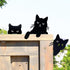 Peeping Cat Metal Garden Decor,Cute Cat Garden Decor,Cat Garden Statue,Black Cat Statue for Indoor and Outdoor,Cat Lover Gifts for Women,Set of 3 ...