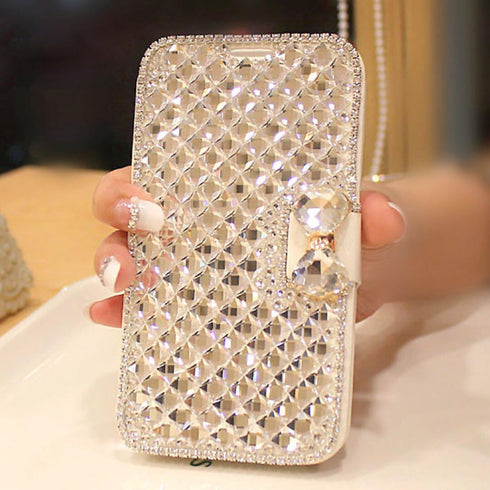 for Samsung Galaxy S10 Plus Wallet Case, Cute Shiny Luxury Bling Glitter Bowknot Crystal Diamond Rhinestone Wallet Flip Stand Case Kickstand Prote...