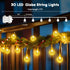 Minetom Crystal Globe String Lights Battery Operated - 17 ft 30 LED Globe Fairy Lights with Remote and 8 Modes, Waterproof for Bedroom Tent Loft C...