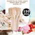 HANSGO 150PCS Wooden Forks Bulk, Natural Wooden Forks Small Cutlery for Party Wedding Picnic Camping...