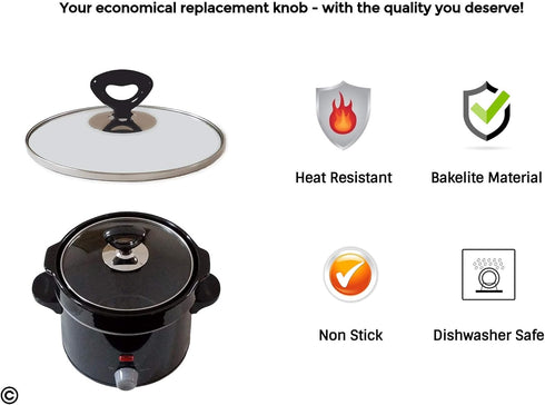 Cookware Universal Replacement Pot Lid Cover Knob Handle - Triangle...