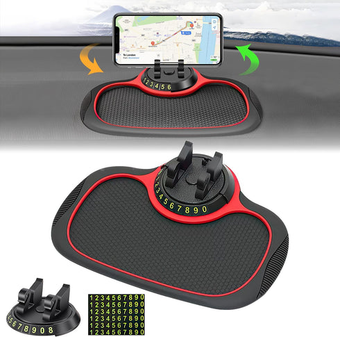 Portable Electronic Device Mount, Car Phone Holder with Honeycomb Mat, Universal Compatibility, Rotatable, 1 PC......