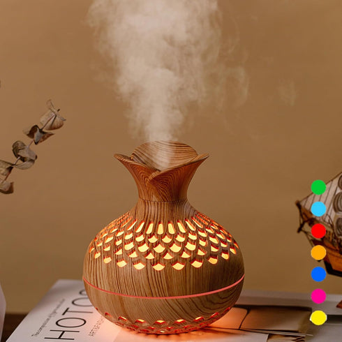 Colorful Cool Mini Humidifier, Flower Shape Humidifier,USB Personal Desktop Humidifier for Car, Office Room, Bedroom,etc. 2 Mist Modes, 7 colors,S...
