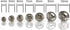 230 Sets Cz White Clear Crystal Rivets Rapid Rhinestone Silver Color Stud Rivets fit for DIY Leather-Craft and Garment (Mixed 03)...