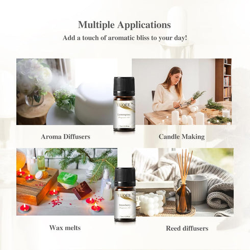 12PCS Fragrance Oils Gift Set, Premium Aroma Journey Aromatherapy Oils for Women, Diffuser, Soap Candle Making - 5ml/0.17fl. oz...