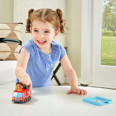 VTech CoCoMelon Go! Go! Smart Wheels Nina’s Fire Truck and Track...