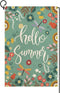 Welcome Flowers Garden Flag Hello Summer Floral 12x18 Inch Double Sided Yard Decoration(B)...
