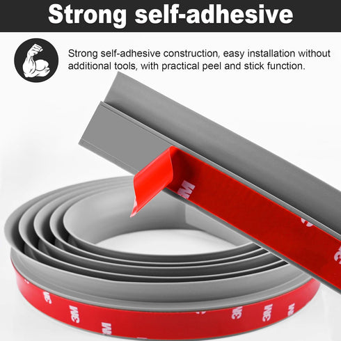 3.3Ft Carpet Floor Transition Strip, Self Adhesive Edging Trim, Floor Divider Strip, PVC Threshold Cover for Doorway with a Height Less Than 5 mm ...