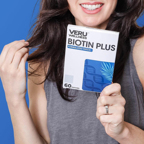 Biotin Plus Daily Patch - B7, Collagen - Self Adhesive Time Release Patch (60 Day Supply)...