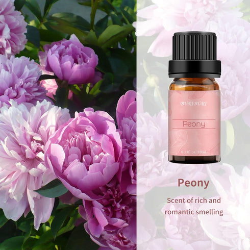 BURIBURI Lotus Essential Oil and Peony Essential Oils Gifts Set 2Pack, 100% Pure Natrual Flower Diffuser Oil for Massage, Soap Making, Skin Care, ...