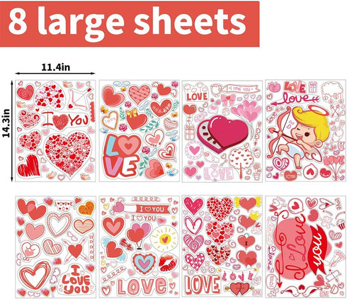CCINEE Window Cling Sticker for Home Decoration (Heart 2)...
