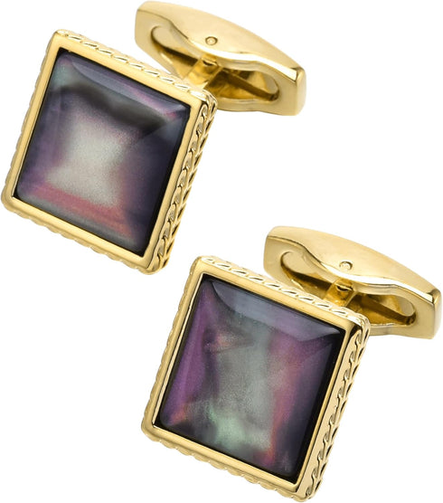 Square Abstract Pattern Cufflinks for Men with Gift Box Novelty Colorful Men's Cuff Links for Wedding Daily Office Shirt Party Birthday Anniversar...