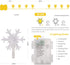 2 Pack Christmas Snowflakes String Lights Outdoor, 50LED 24FT Snowflake Decorative Xmas Lights Battery Operated, 8 Lighting Modes & Timer, Waterpr...