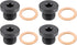 X AUTOHAUX 4 Pcs M14x1.5 Steel Engine Oil Drain Plug Screw for Audi A4 A6 S8 S6 S5 Q7 Q5 RS7 RS7 for Volkswagen Touareg Black...