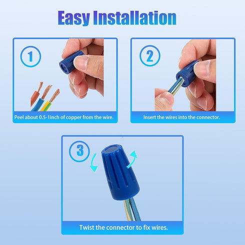 30PCS Waterproof Wire Electrical Connectors 22AWG-12AWG, Outdoor Seal Electrical Twist Nuts Caps Cable Terminal Connector for Landscape Light, Irr...