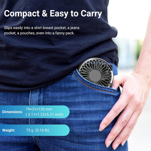 Holiday Mini Handheld Fan, USB Desk Fan Small Personal Portable Hand Fan Table Fan with Rechargeable Battery Operated Cooling Electric Fan 3-6H Wo...