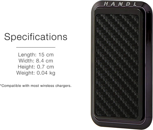 HANDL New York Carbon Fiber HANDLstick Grip and Stand for Smartphones...