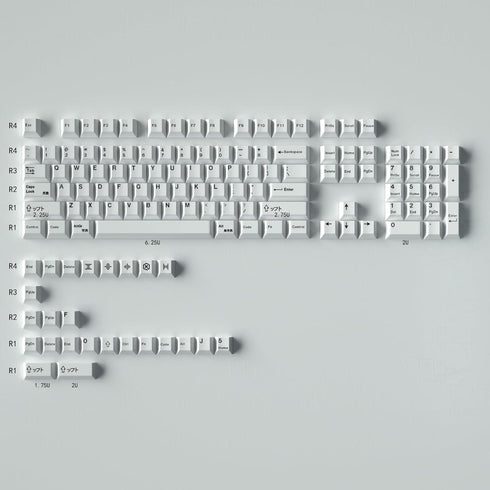 Gliging 135 Keys PBT Keycaps Cherry Profile DYE-Sub White Theme Minimalist Style Suitable for Mechanical Keyboard...