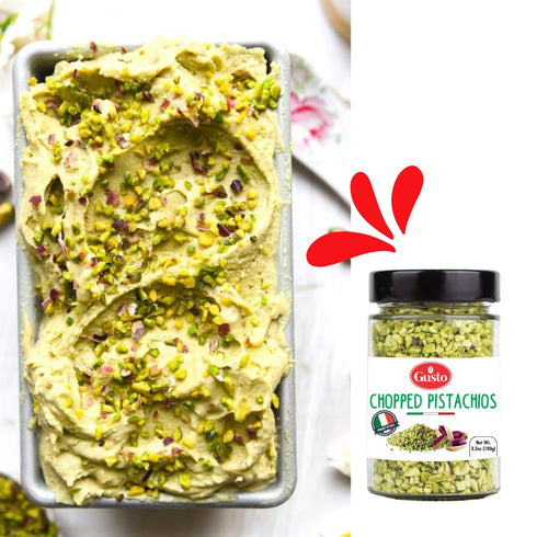 Pistachios Chopped, 3.5 oz (100 g), Sicilian Raw Pistachio Crumbles, Bronte, Sicily, Italy Pistachio pieces baking, cooking, ice cream topping, pi...