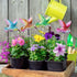 4 Pcs Hummingbird Garden Metal Stakes Set, 14 Inch Tall Hummingbird Garden Stakes Decor, Outdoor Garden Decor, Metal Bird Decorative Garden Stakes...