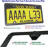 Aootf Front License Plate Bracket- Universal Bumper Mounting Kit, Car Tag Holder Adapter & Black Aluminum Plate Cover, Anti-Theft Lock Screw Bolt ...