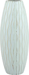 Stonebriar Vintage Textured Pale Ocean Blue Tall Wooden Vase...
