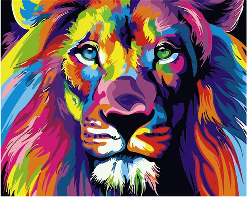 Paint by Number for Adults Kids Beginner, Paint by Numbers Kits on Canvas Painting Kits for Art Crafts Gift, Colorful Lion 16x20inch...