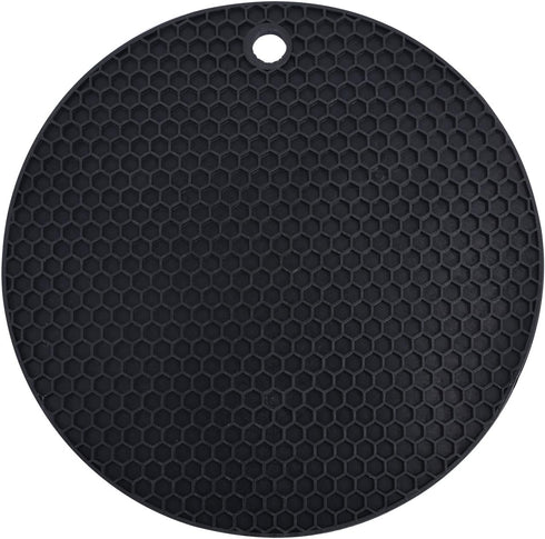 Silicone Trivet Mats Round Pot Holder 5Pcs Multi-Purpose Hot Pot Mats Hot Pad Jar Opener Spoon Rest Heat Resistant Non-Slip Durable Flexible Dishw...