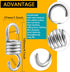 8 Pcs Swing Spring Heavy Duty Hanging Springs Porch Swing 2640lbs Hammock Hanger Springs for Swings Hammock-Chair Ceiling Mount Replace, (660lbs x...