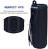 LTGEM Silicone Carrying Travel Case for JBL FLIP 5 Waterproof Portable Bluetooth Speaker with Extra Carabiner - Black......