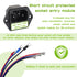 AC 250V 10A 2 in 1 Mount Inlet Module Plug Socket Power Entry Connector Male Blades with 10A Fuse and 18 AWG Extension Cable...