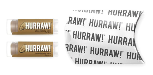 Hurraw! Chocolate Lip Balm, 2 Pack: Organic, Certified Vegan, Cruelty and Gluten Free. Non-GMO, 100% Natural Ingredients. Bee, Shea, Soy and Palm ...