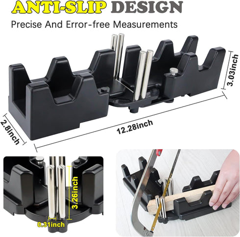 2-in-1 Mitre Measuring Cutting Tool,Miter Saw Protractor and 85-180°Angle Finderfor Home Improvement Carpentry Work...