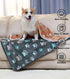 Luciphia 1 Pack 2 Pet Blankets for Dogs Cats, Fleece Print Dog Cat Blankets for Small Medium Large Puppy Kitten, Paw Grey Brown Medium(30x20 inch)...